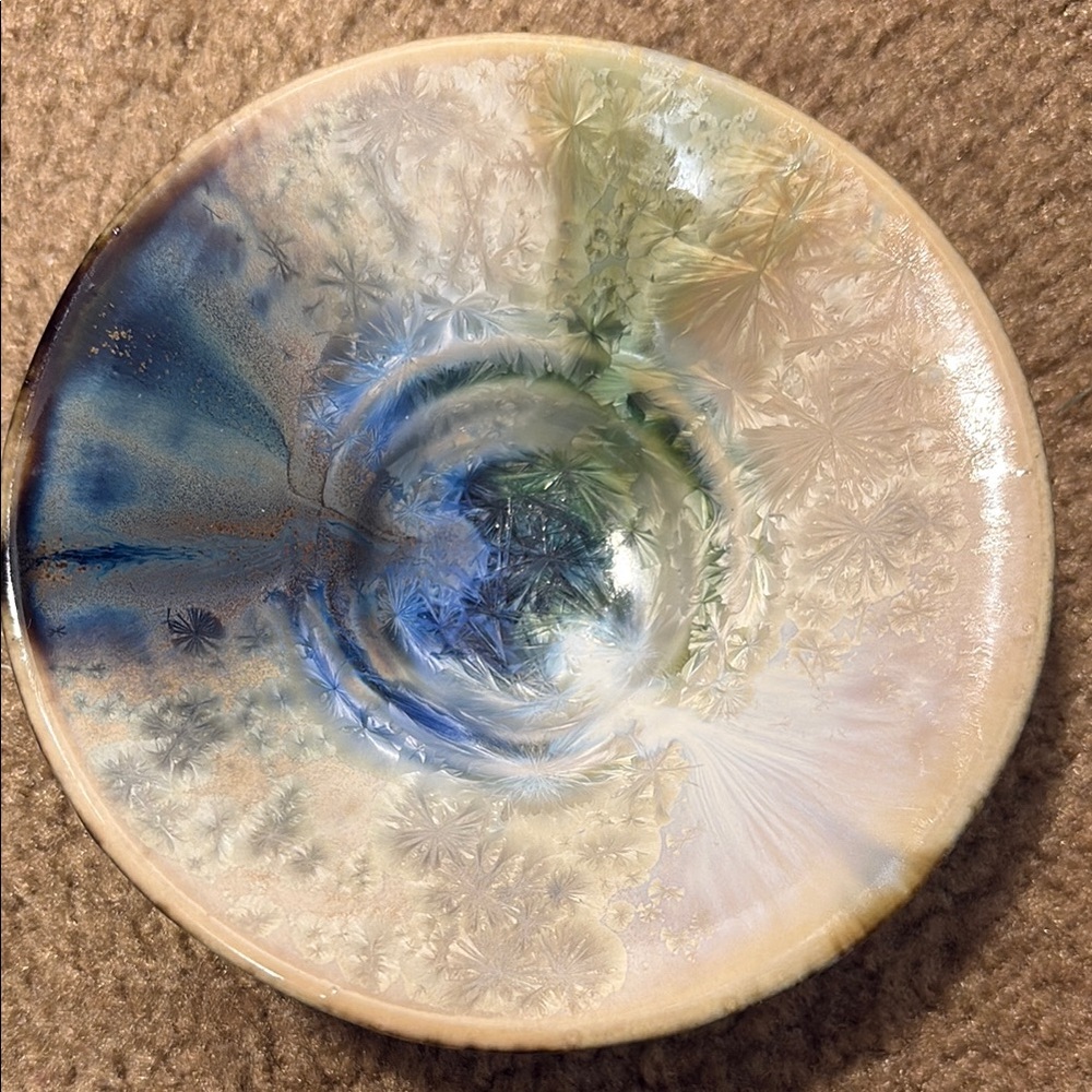 Bill Campbell crystalline Small Bowl 5.75 inch Studio Pottery Signed